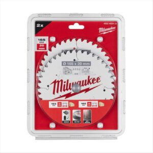 Milwaukee Cicular Saw Blade Twin Pack, 165mm x2 40 teeth